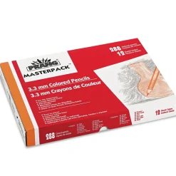 Online 3.3 mm 2B Colored Pencil Set Master Pack - Assorted Lead/Barrel Colors (288/Box) Pens, Pencils & Markers