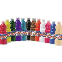 Hot 16 oz. Bottle Ready-to-Use Tempera Paint - 12 Assorted Colors (12/Pack) Arts & Crafts Supplies
