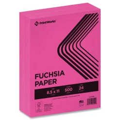 Discount 8.5 in. x 11 in. 24 lbs. Text Weight Color Paper - Fuchsia (1-Ream) Cleaning & Janitorial Supplies