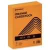 Hot 8.5 in. x 11 in. 65 lbs. Text Weight Color Cardstock - Orange (1-Ream) Cleaning & Janitorial Supplies