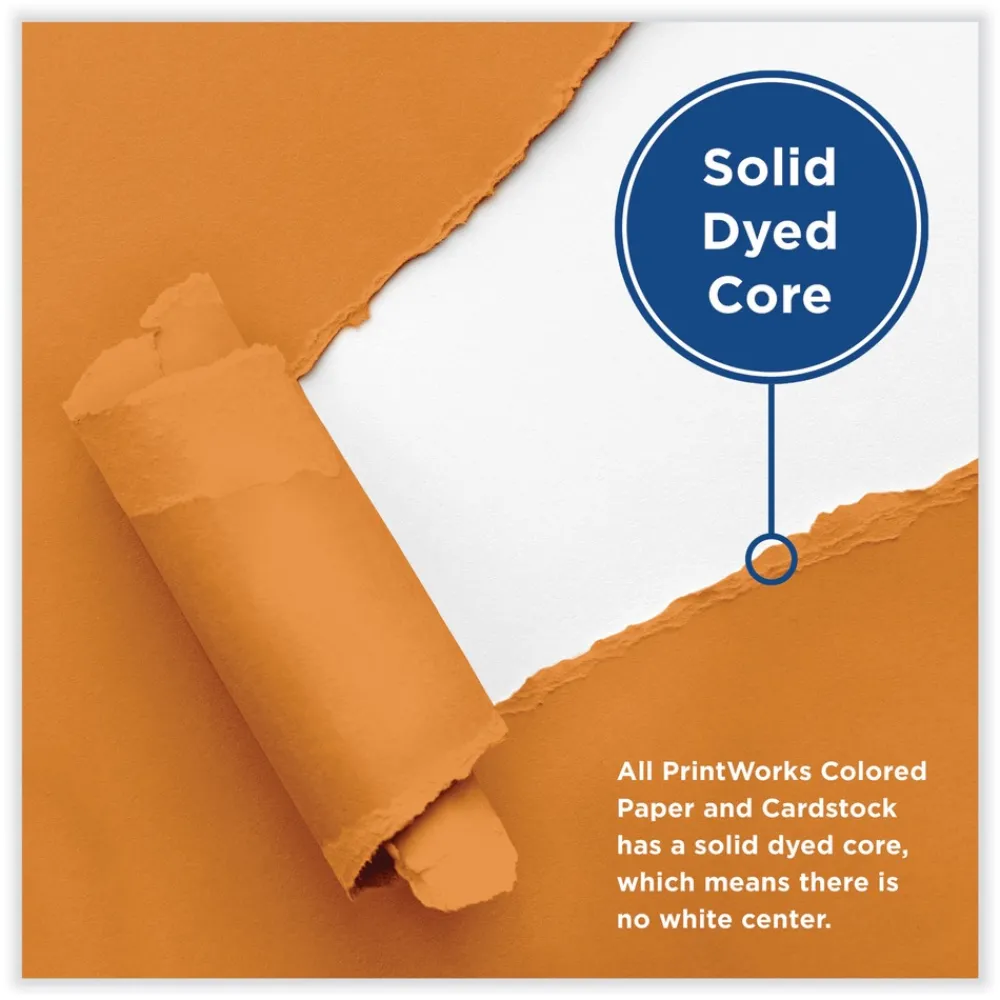 Hot 8.5 in. x 11 in. 65 lbs. Text Weight Color Cardstock - Orange (1-Ream) Cleaning & Janitorial Supplies