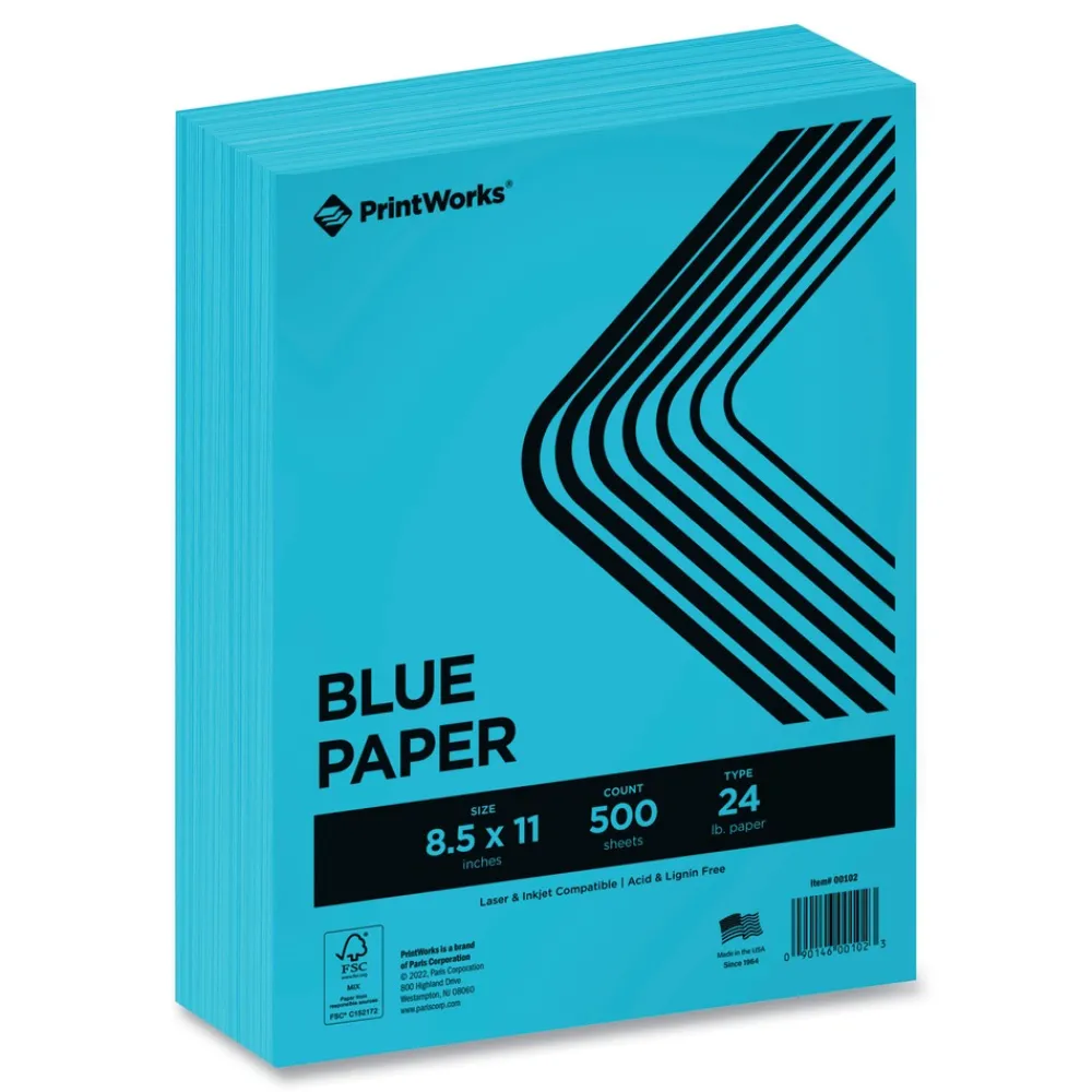 8.5 in. x 11 in. 24 lbs. Text Weight Color Paper - Blue (1-Ream) Cleaning & Janitorial Supplies