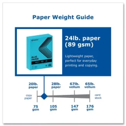 8.5 in. x 11 in. 24 lbs. Text Weight Color Paper - Blue (1-Ream) Cleaning & Janitorial Supplies