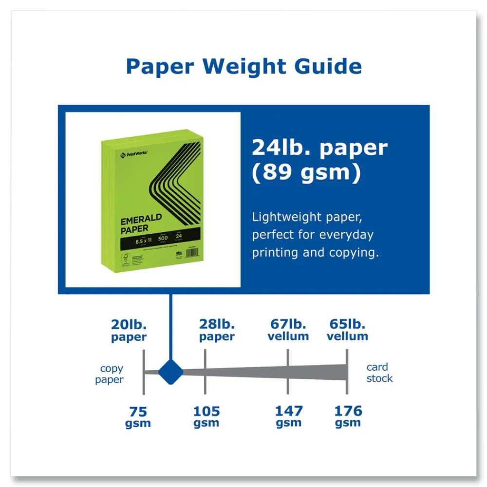 8.5 in. x 11 in. 24 lbs. Text Weight Color Paper - Emerald Green (1-Ream) Cleaning & Janitorial Supplies