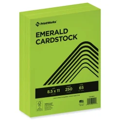 Hot 8.5 in. x 11 in. 65 lbs. Text Weight Color Cardstock - Emerald Green (1-Ream) Cleaning & Janitorial Supplies