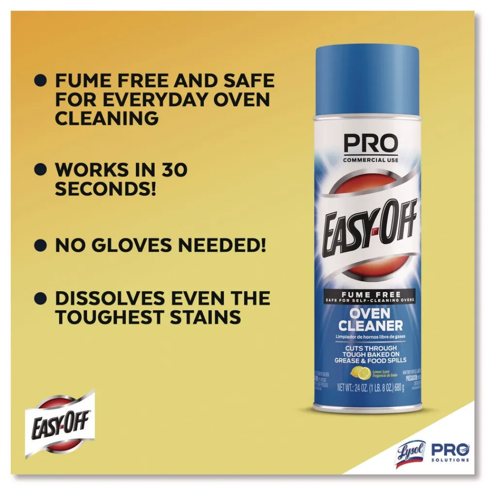 New 24 oz. Aerosol Spray Fume-Free Max Foam Oven Cleaner - Lemon Cleaning & Janitorial Supplies