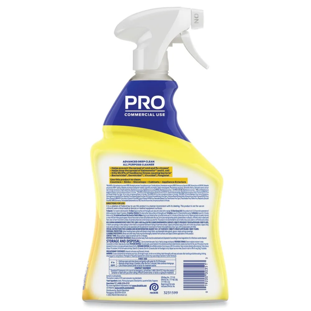 Outlet 32 oz Advanced Deep Clean All Purpose Cleaner - Lemon Breeze Cleaning & Janitorial Supplies