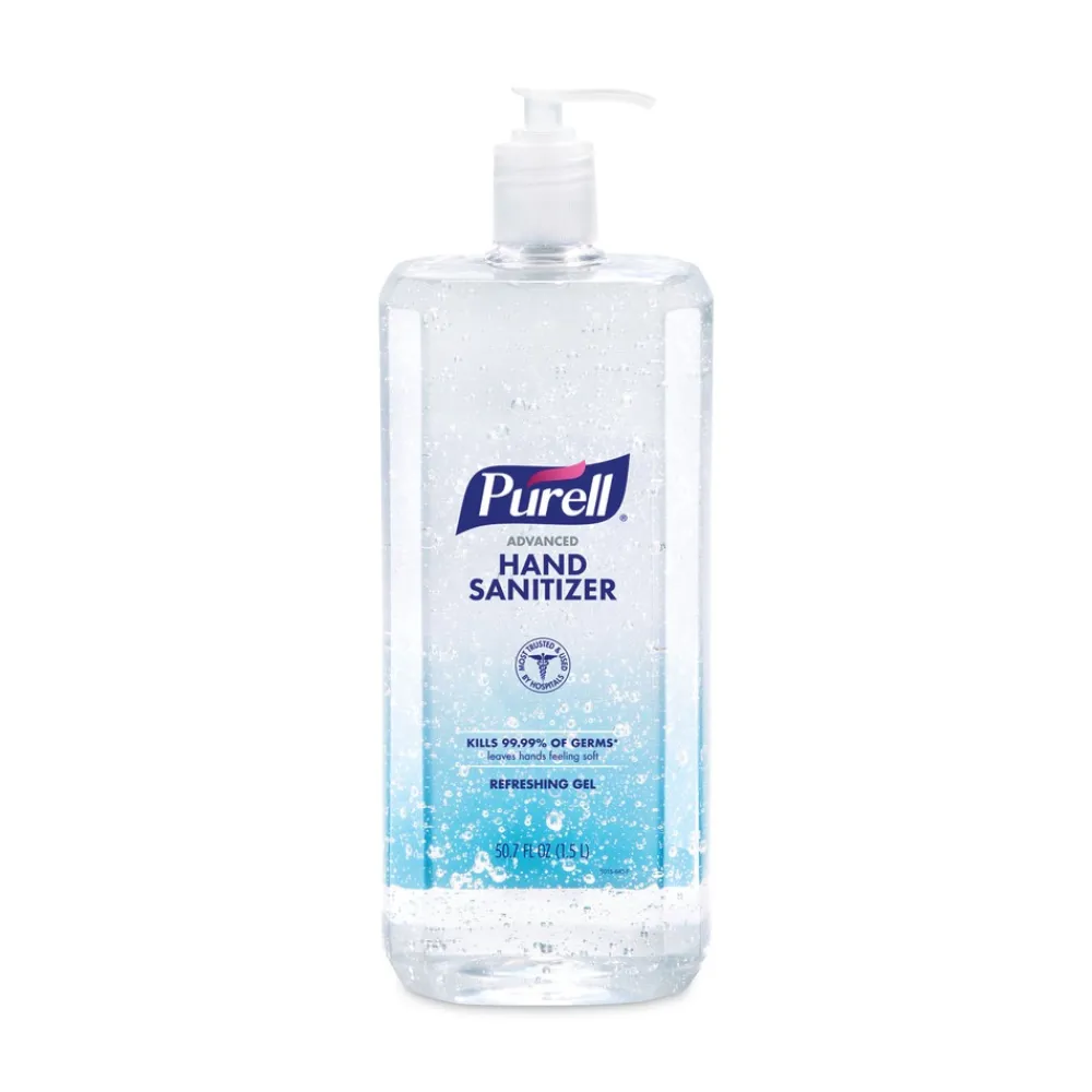 Clearance 5015-04 1.5 L Pump Bottle Advanced Hand Sanitizer Refreshing Gel - Clean Scent (4/Carton) Skin Care & Personal Hygiene