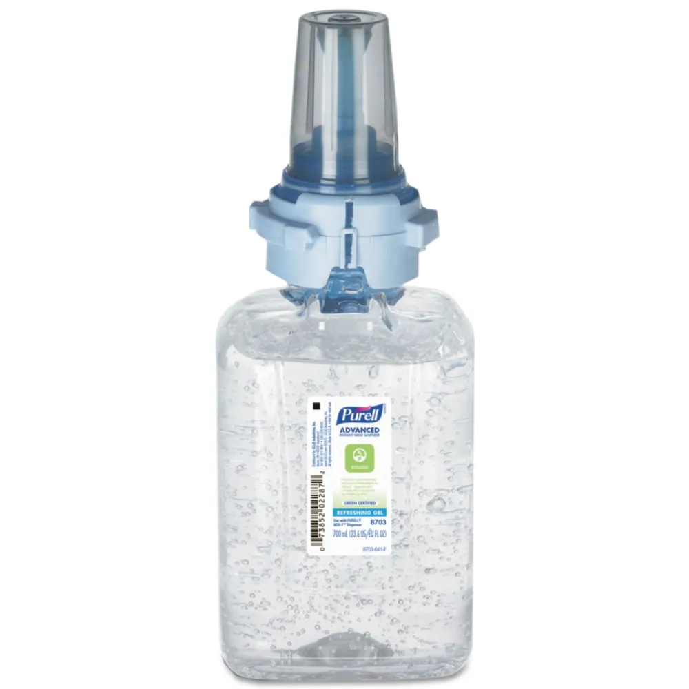Clearance 700 milliliter Green Certified Advanced Gel Hand Sanitizer Refill - Fragrance-Free Cleaning & Janitorial Supplies
