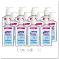 New Advanced 12 oz. Refreshing Gel Hand Sanitizer Pump Bottle - Clean Scent (12/Carton) Skin Care & Personal Hygiene