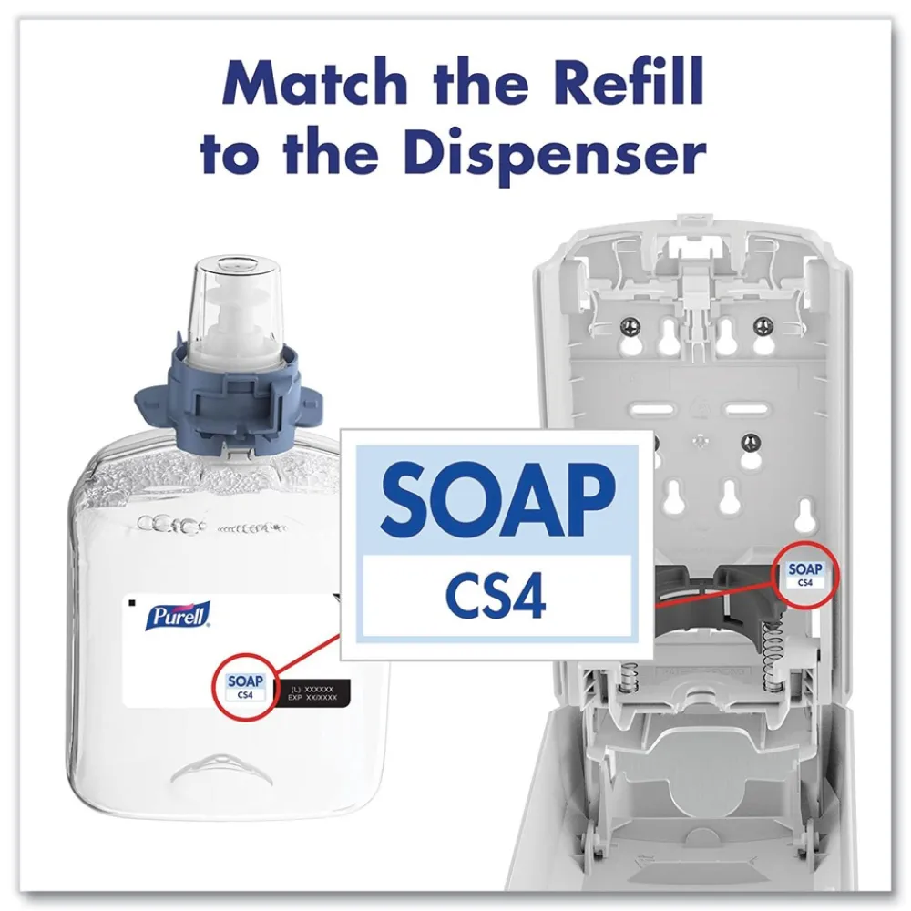 Outlet CS4 4.88 in. x 8.8 in. x 11.38 in. Push-Style Soap Dispenser - Graphite (1/Carton) Skin Care & Personal Hygiene