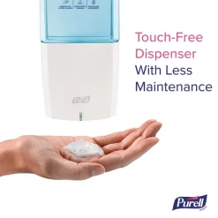 ES10 4.33 in. x 3.96 in. x 10.31 in. 1,200 mL Automatic Hand Soap Dispenser - White Cleaning & Janitorial Supplies