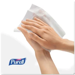 Outlet 9026-1M 5 in. x 7 in. Cottony Soft Individually Wrapped Sanitizing Hand Wipes - Unscented, White (1000/Carton) Skin Care & Personal Hygiene