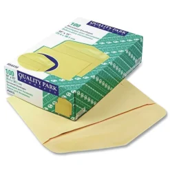 New #15 Hub Flap Gummed Closure 10 in. x 15 in. Open-Side Booklet Envelope - Manila (100/Box) Mailing, Packing & Shipping