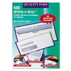 Discount 3.63 in. x 8.63 in. #8 5/8 Commercial Flap Self-Adhesive Closure Reveal-N-Seal Envelope - White (500/Box) Mailing, Packing & Shipping