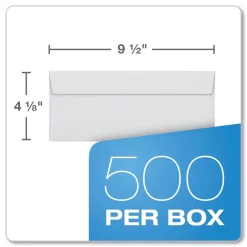 New 4.13 in. x 9.5 in. #10 Commercial Flap Redi-Seal Adhesive Closure Double Window Redi-Seal Security-Tinted Envelope - White (500/Box) Mailing, Packing & Shipping