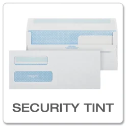 New 4.13 in. x 9.5 in. #10 Commercial Flap Redi-Seal Adhesive Closure Double Window Redi-Seal Security-Tinted Envelope - White (500/Box) Mailing, Packing & Shipping
