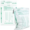 Clearance 10 in. x 13 in. Poly Night Deposit Bags with Tear-Off Receipt - White (100/Pack) Retail Store Supplies