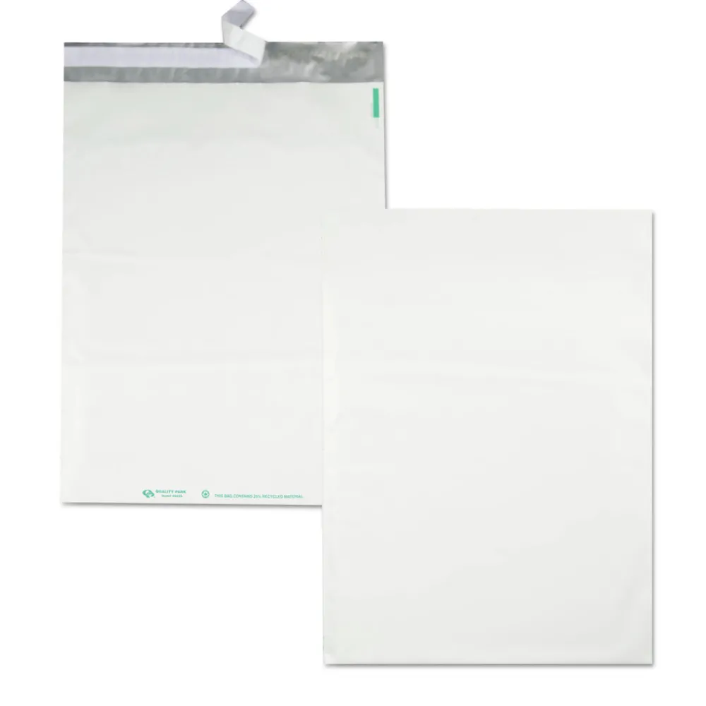 Redi-Strip 14 in. x 19 in. No. 6 Square Flap Adhesive Closure Poly Mailer - White (100/Box) Mailing, Packing & Shipping