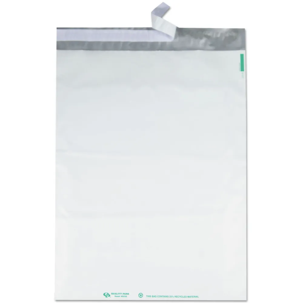 Redi-Strip 14 in. x 19 in. No. 6 Square Flap Adhesive Closure Poly Mailer - White (100/Box) Mailing, Packing & Shipping