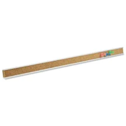 Online 1 in. x 24 in. Bulletin Bar - Brown/Silver Office Presentation Supplies
