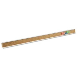 New 1 in. x 36 in. Bulletin Bar - Brown/Silver Office Presentation Supplies