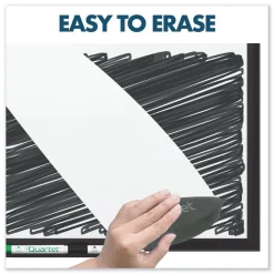 Hot 72 in. x 48 in. Classic Series Porcelain Magnetic Dry Erase Board - White Surface, Black Aluminum Frame Office Presentation Supplies