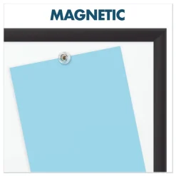 Hot 72 in. x 48 in. Classic Series Porcelain Magnetic Dry Erase Board - White Surface, Black Aluminum Frame Office Presentation Supplies