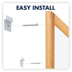 Outlet 36 in. x 24 in. Oak Finished Fiberboard (MDF) Frame Classic Series Total Erase Dry Erase Boards - White Surface Office Presentation Supplies