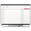 Clearance 36 in. x 24 in. Prestige 2 Magnetic Total Erase Monthly Calendar - White Surface, Graphite Gray Fiberboard/Plastic Frame Office Presentation Supplies
