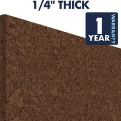 Online 12 in. x 0.38 in. x 12 in. Cork Panels - Brown (4/Pack) Office Presentation Supplies