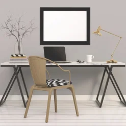 Sale 23 x 17 Home Decor Magnetic Dry Erase Board - White Surface/Black Wood Frame Office Presentation Supplies