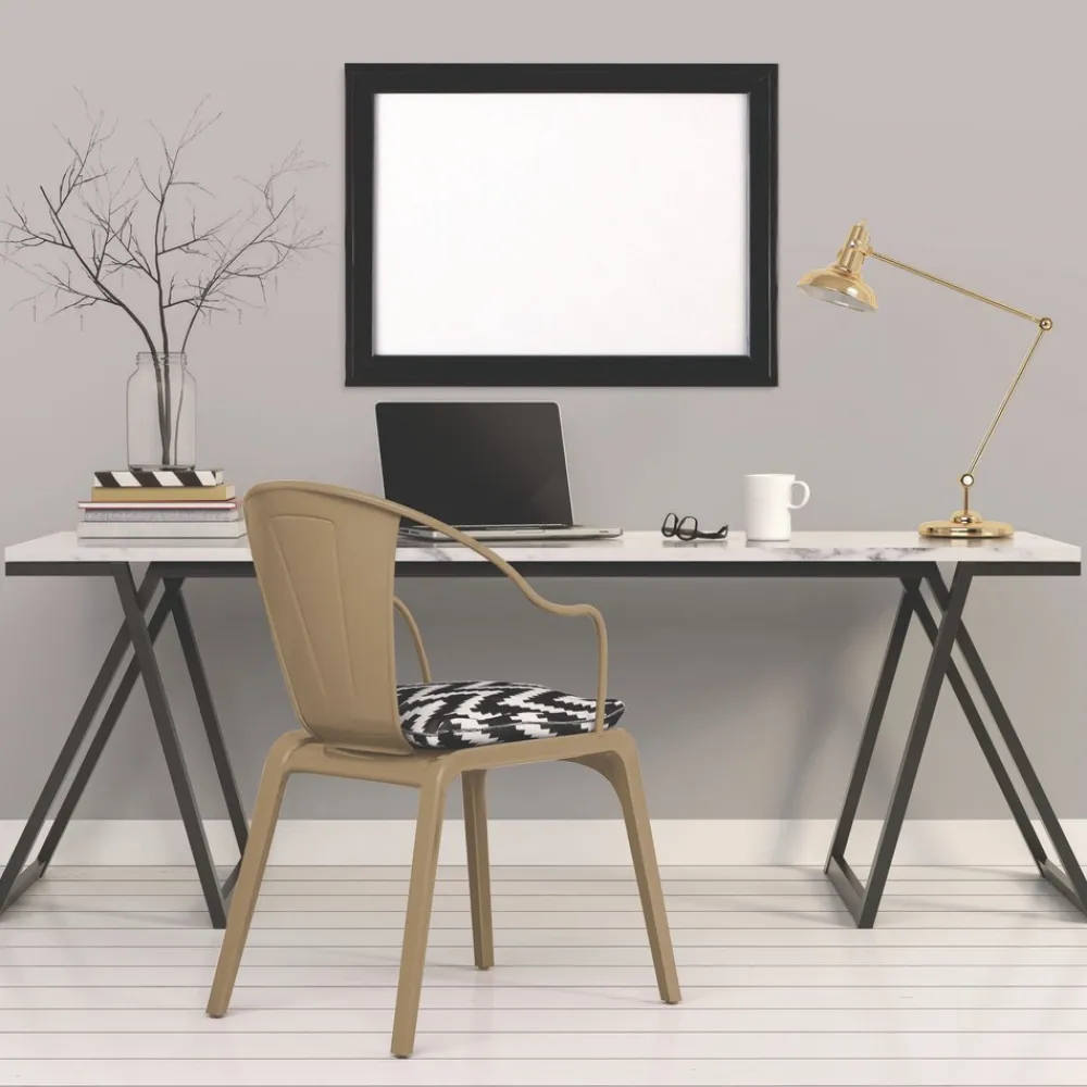 Sale 23 x 17 Home Decor Magnetic Dry Erase Board - White Surface/Black Wood Frame Office Presentation Supplies