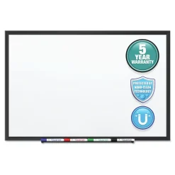 Outlet Classic Series Nano-Clean Dry Erase Board, 24 X 18, Black Aluminum Frame Office Presentation Supplies