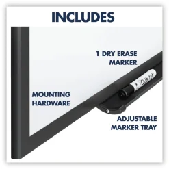 Outlet Classic Series Nano-Clean Dry Erase Board, 24 X 18, Black Aluminum Frame Office Presentation Supplies