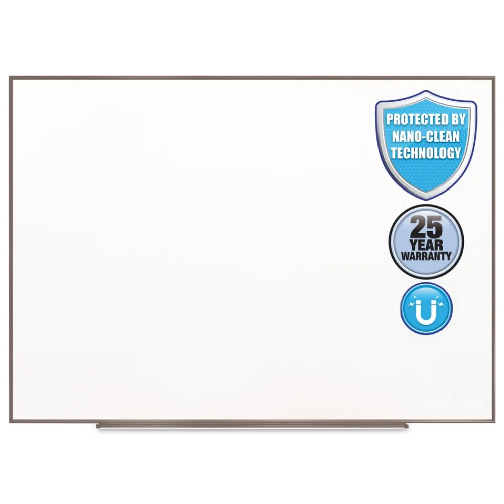 Online Fusion Nano-Clean 96 in. x 48 in. Magnetic Whiteboard - White/Silver Office Presentation Supplies