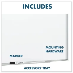 Online Fusion Nano-Clean 96 in. x 48 in. Magnetic Whiteboard - White/Silver Office Presentation Supplies