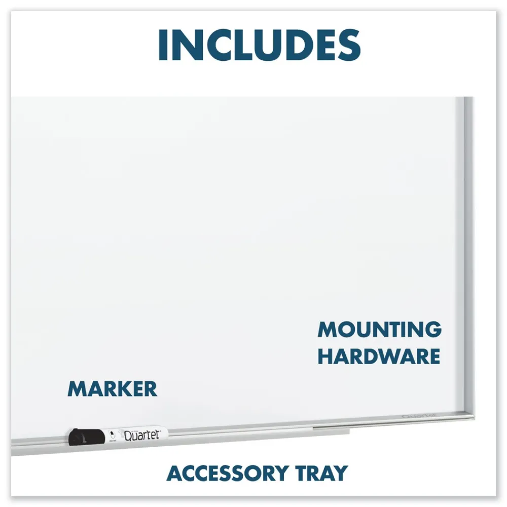 Online Fusion Nano-Clean 96 in. x 48 in. Magnetic Whiteboard - White/Silver Office Presentation Supplies