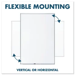 Online Fusion Nano-Clean 96 in. x 48 in. Magnetic Whiteboard - White/Silver Office Presentation Supplies