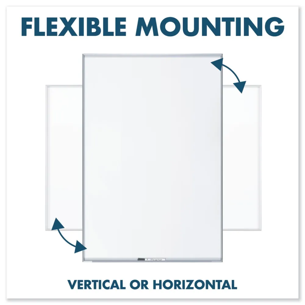 Online Fusion Nano-Clean 96 in. x 48 in. Magnetic Whiteboard - White/Silver Office Presentation Supplies