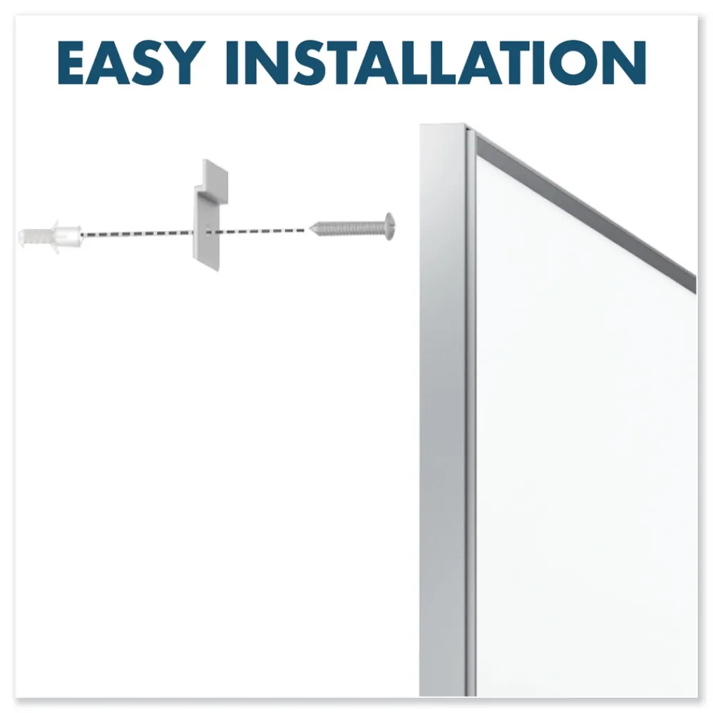 Online Fusion Nano-Clean 96 in. x 48 in. Magnetic Whiteboard - White/Silver Office Presentation Supplies