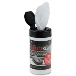 Online SurfaceKleen 6.38 in. x 5.4 in. Tub Premoistened Alcohol Cleaning Wipes - Unscented White (75/Pack) Cleaning & Janitorial Supplies