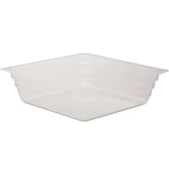 Outlet 4 oz. cap. 3.5 in. x 3.5 in. x 1 in. Shallow Reflections Portion Plastic Trays - Clear (2500/Carton) Tabletop And Serveware