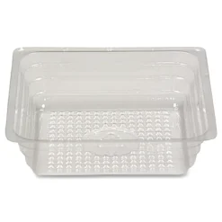 Outlet 4 oz. cap. 3.5 in. x 3.5 in. x 1 in. Shallow Reflections Portion Plastic Trays - Clear (2500/Carton) Tabletop And Serveware