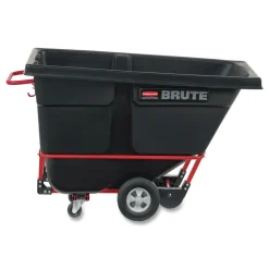 Clearance 1/2 cu-yd. 850 lb. Capacity Rotomolded Rectangular Plastic Tilt Truck (Black) Utility Carts