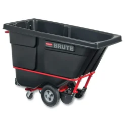Clearance 1/2 cu-yd. 850 lb. Capacity Rotomolded Rectangular Plastic Tilt Truck (Black) Utility Carts