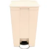 Clearance 18 Gallon Polyethylene Step-On Receptacle - Beige Trash & Waste Bins