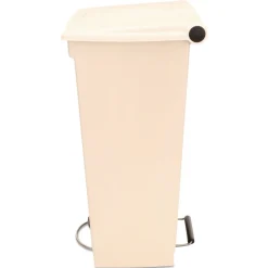 Clearance 18 Gallon Polyethylene Step-On Receptacle - Beige Trash & Waste Bins