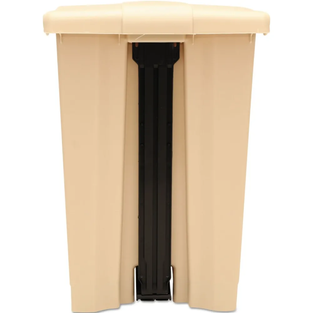 Best 12 Gallon Indoor Utility Step-On Plastic Waste Container - Beige Trash & Waste Bins