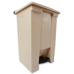 Best 12 Gallon Indoor Utility Step-On Plastic Waste Container - Beige Trash & Waste Bins